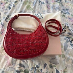 Hapas Luxurious Red Tweed Women's Bag